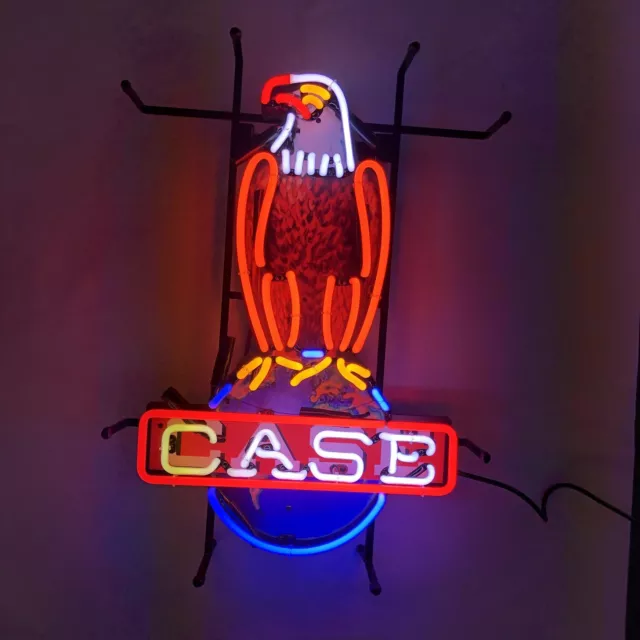 Case Eagle Farm Equipment Lamp Neon Light Sign With HD Vivid Printing 24"x20"