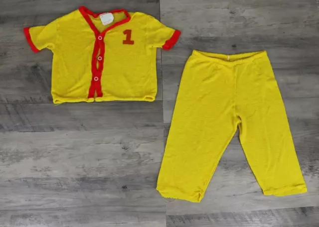 Toddle Time JCPenny Vintage Baby 2 Piece Snap Pajama Pants Shirt Set Size 2