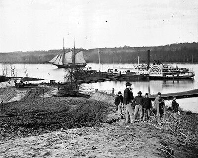 New 8x10 Civil War Photo: Medical Supply Boat on the Appomattox River