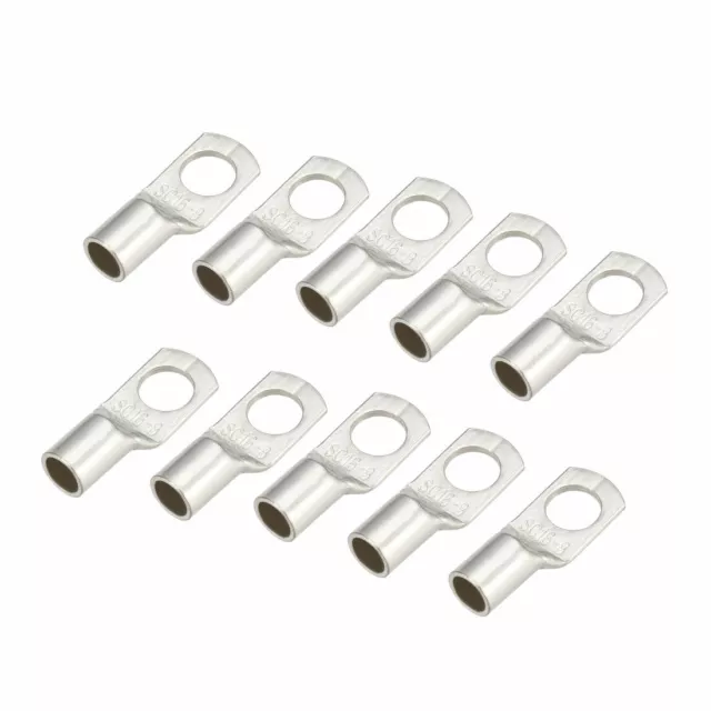 10 Pcs 16mm 2 Wire Size 8.4mm Dia Bolt Copper Cable Lug