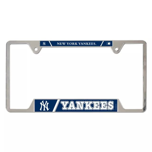 New MLB New York Yankees Full Size Chrome Plated License Plate Frame Wincraft
