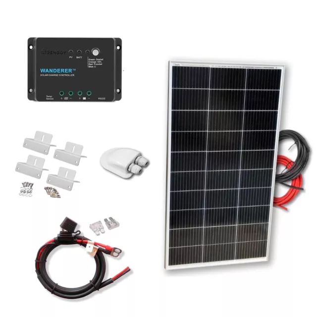 Kit Solar 150W Panel 12V Regulador Solar Renogy apto Baterías Litio