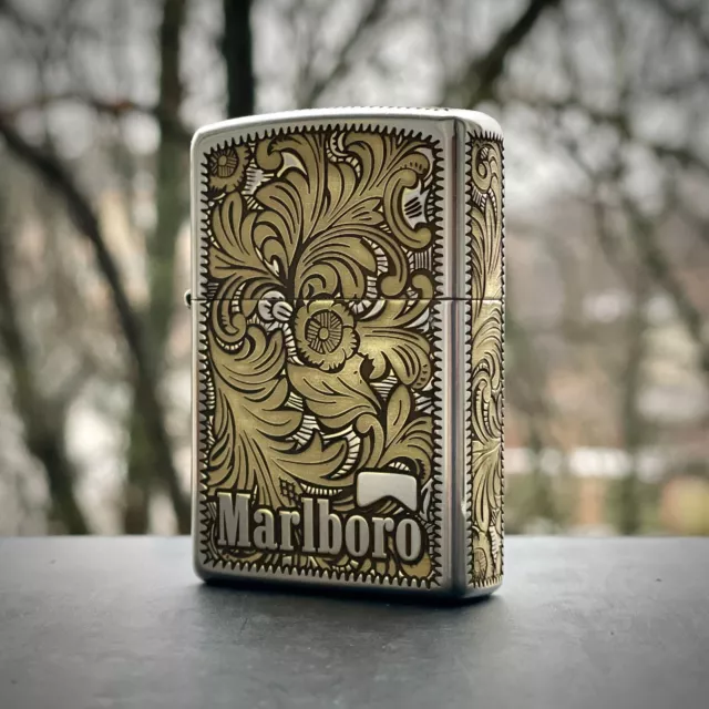 Zippo Marlboro Venetian lighter Mega Rare