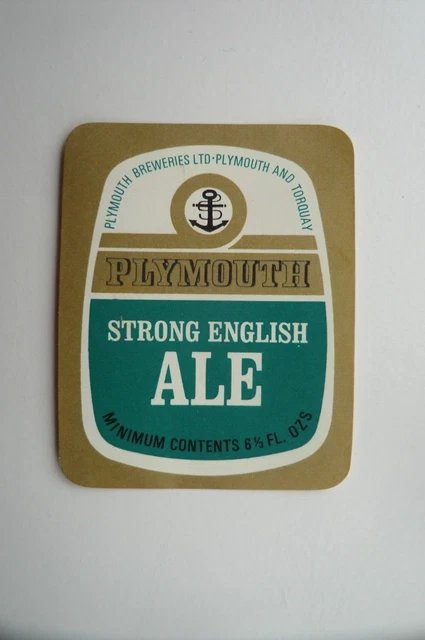 Mint Plymouth & Torquay Breweries Strong English Ale Brewery Beer Bottle Label