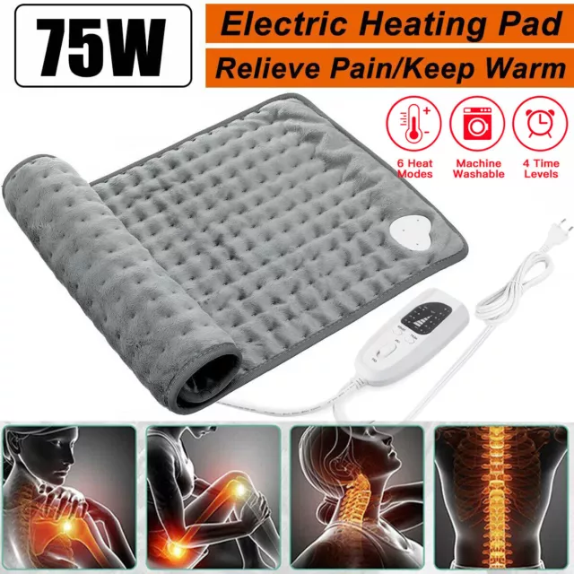 Elektrisch Heizkissen 30*60 cm Wärmekissen Heizdecke Heizmatte für Nacken Rücken
