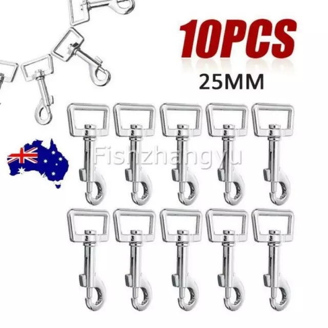 10X 25mm Swivel Heavy Duty Metal Clips for Dog Lead Horse Rug Snap Hook buckle A