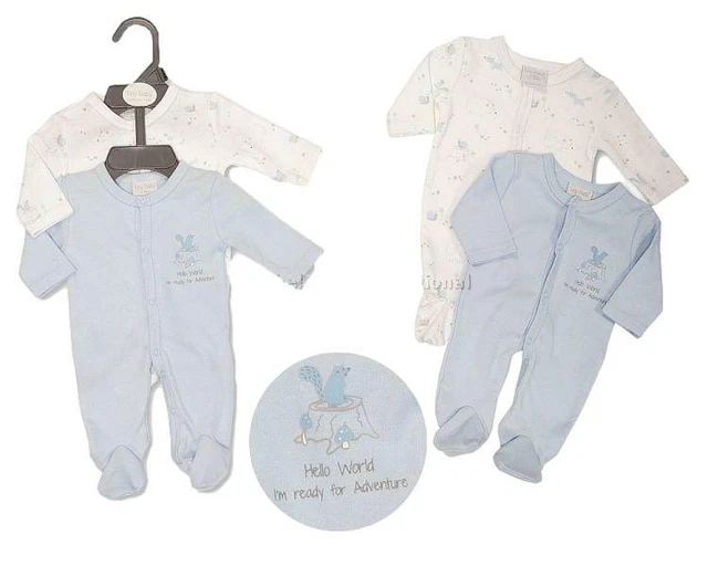 BNWT Piccolo Prematuro Baby Ragazze o Ragazzi Cotone Doppio Pezzi Di Sleep-Suit