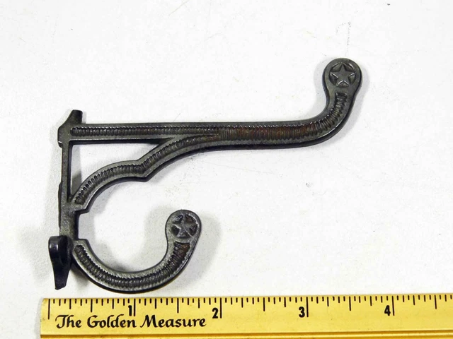 A Rare Antique Break-Down Travel Hook Decorative Cast Iron Dated 1879 on Back 11
