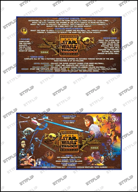 Kit élastiques Pour Flipper Star Wars Data East – Kit Caoutchouc Neuf, Pièces De Rechange Pinball