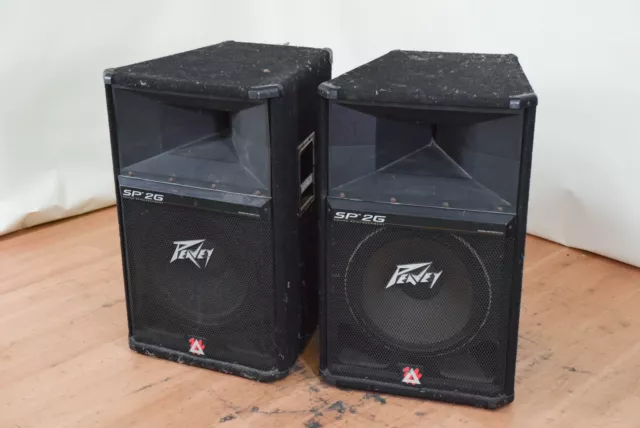 Peavey SP 2G 2-Way Passive PA Speaker (PAIR) (church owned) CG00TJ2 Peavey SP 2G 2-Way Passive PA Speaker (PAIR) (church owned) CG00TJ2