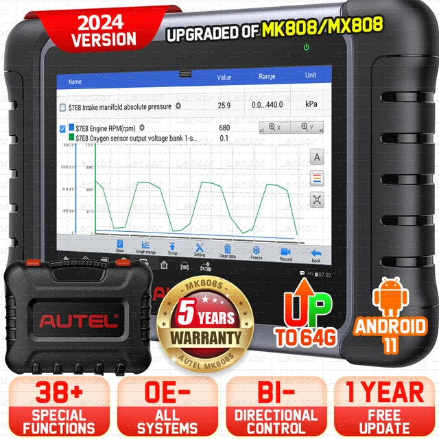 AUTEL MK808S OBD2 Scanner Car Diagnostic Tool Code Reader ABS SRS