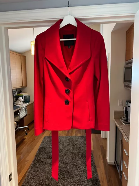 Nordstrom Classiques Entier Atelier Red Ponte Blazer/Jacket MEDIUM