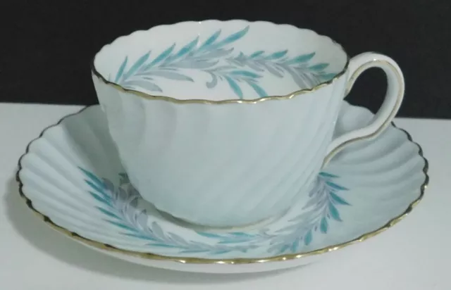 2-Cup & Saucer Sets  Symphony Blue by MINTON, Very Good Condition 2 cups 2 Sauce