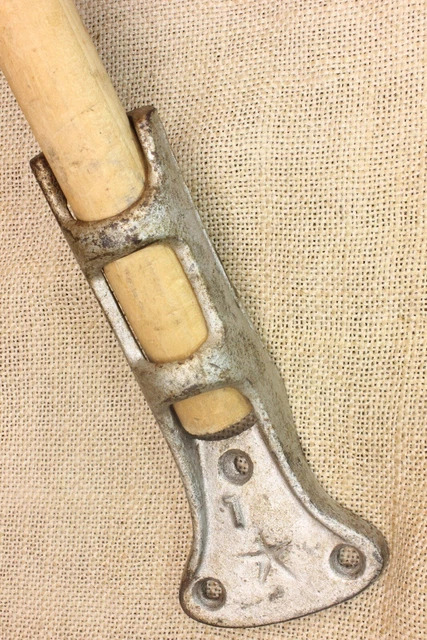 Old 1" Flag Pole Bracket Banner Holder Star Vintage Cast Iron Silver Galvanized 3