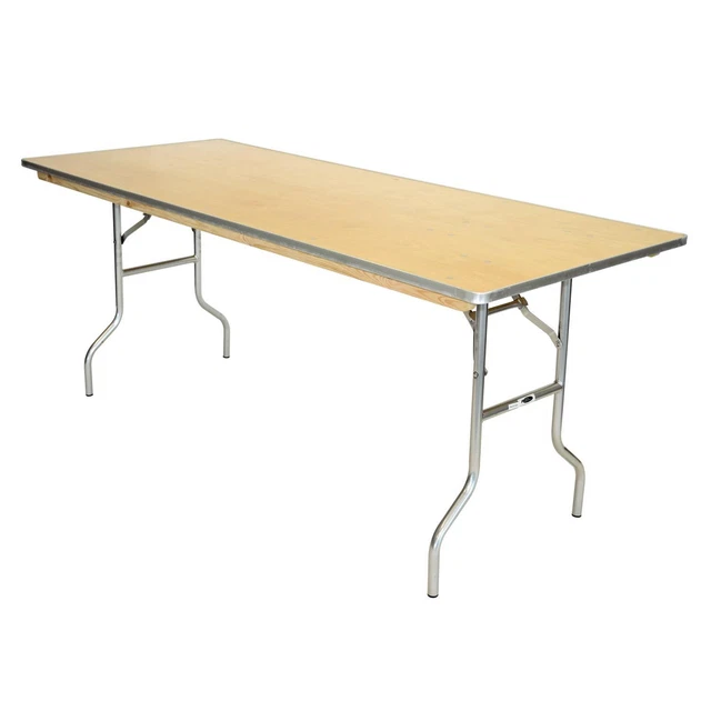 Pre WFT Series Russian Birch Wood Banquet 6' x 30" Table 3807