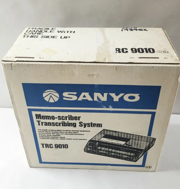 Sanyo TRC9010 Vintage Memo Scriber Audio Cassette Transcribing