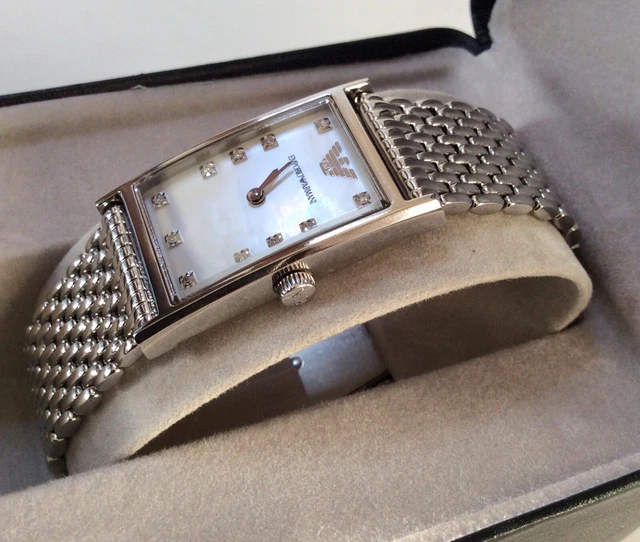 Emporio armani deals watch diamonds