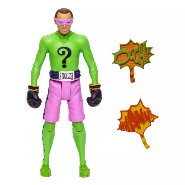 Figura de acción de DC Retro Batman 66 The Riddler In Boxing McFarlane Toys 6"