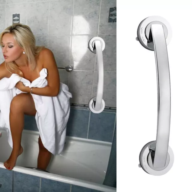 Bath Safety Handle Suction Cup Handrail Grab Bathroom Grip Tub Shower Bar Rail %
