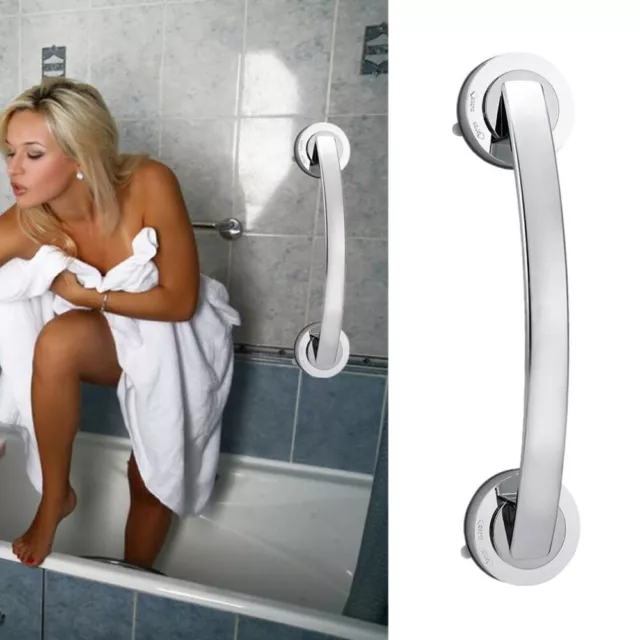 Bath Safety Handle Suction Cup Handrail Grab Bathroom Grip Tub Shower Bar Railュ