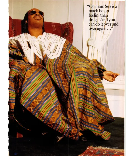 Ptp24 Magazine Picture/Article 11X9" Stevie Wonder