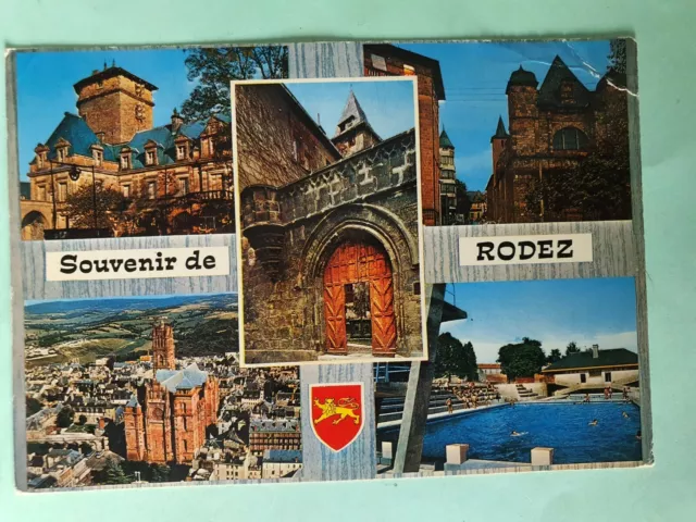 Carte Postale de l'Aveyron (12) GF 1972 Souvenir de Rodez Vues Divers