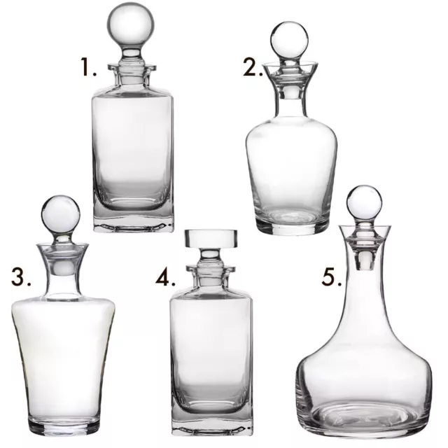 Weighted Clear Glass Decanter Liquor Whisky Wine Alcohol Liqueur Spirits Bottle