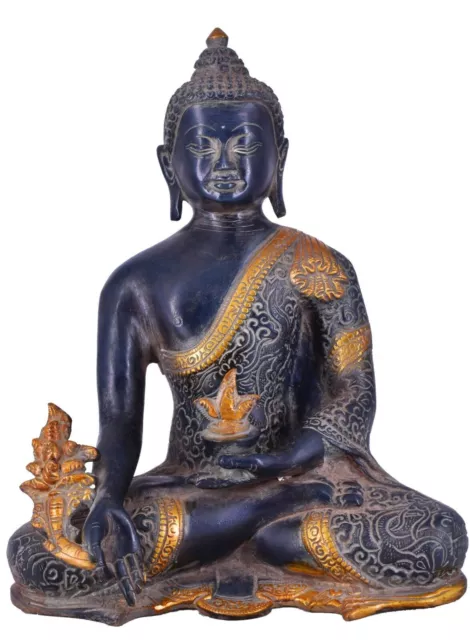 Weißwal-Medizin-Buddha-Idol, tibetisch-buddhistische Gottheit,...