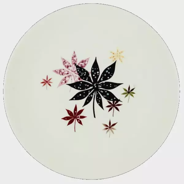 Shenango Dinner Plate Calico Leaves by Peter Terris - 9 3/4''