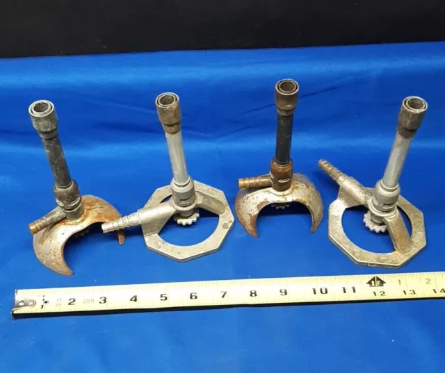 LOT OF 4 Vintage Bunsen Burners Fisher Humboldt Scientific Lab Equipment