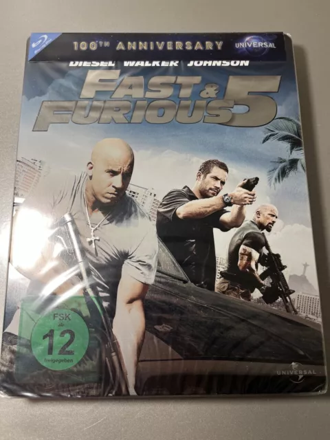 Fast And Furious Five 2011 Blu-Ray Steelbook GERMAN Edition Brand New Sealed