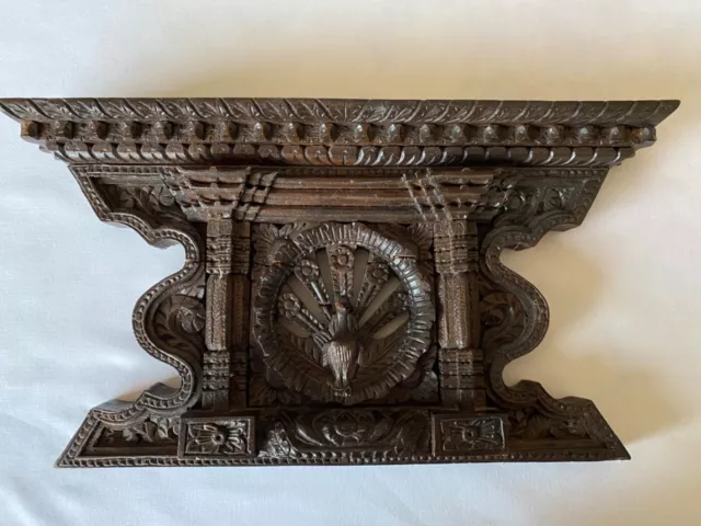 Vintage Wood carved , Newar Art , from Nepal , Hand Made Wall Hanging decorative