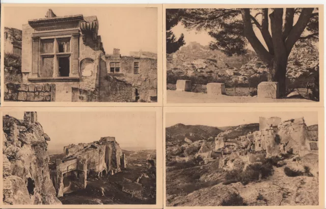 Lot de 4 cartes postales anciennes postcards LES BAUX DE PROVENCE éd YVON 4