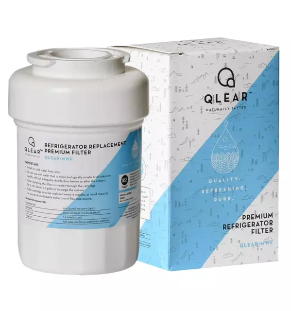 Qlear™ QL-MWF Premium Refrigerator Replacement Water Filter for GE MWF / 46-9991