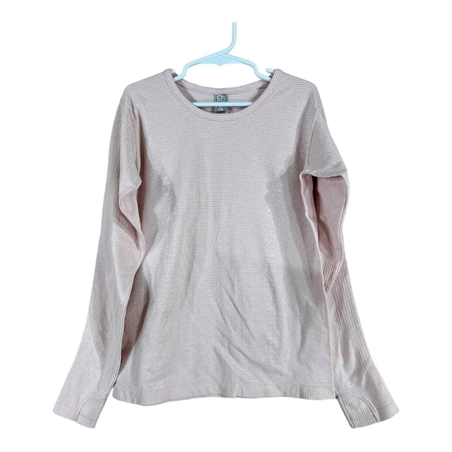 Athleta Girl pink metallic long Sleeve athletic top GIRLS SIZE MEDIUM 8-10