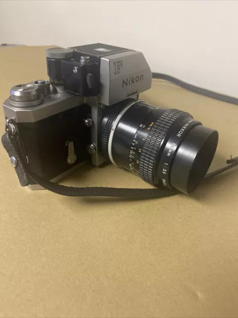 Nikon F Photomic 35mm SLR Film Camera with 50 mm lens NIKKOR H Vtg 📸📸