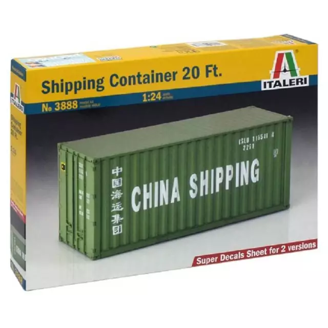 Maquette Shipping Container 20 Ft. Italeri 3888 1/24ème Maquette Char Promo
