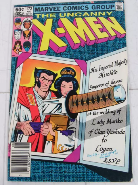 The Uncanny X-Men #172 Aug. 1983 Marvel Comics Newsstand