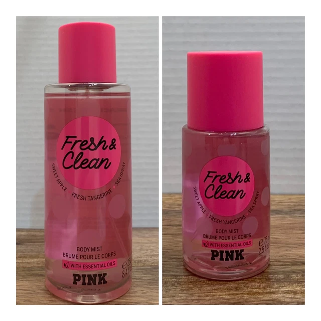 Victoria's Secret PINK Fresh & Clean Body Mist and Travel Body Mist