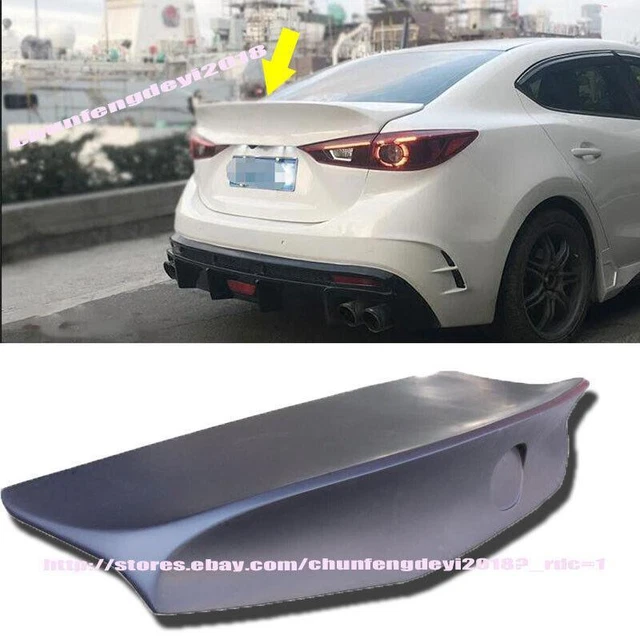 For Mazda 3 AXELA 2014-17 Lip Spoiler Rear Trunk Tail Wing Factory Style Prime