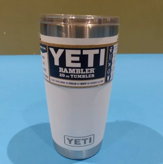 YETI Rambler 20 oz Tumbler With Magslider Lid Stainless Steel White