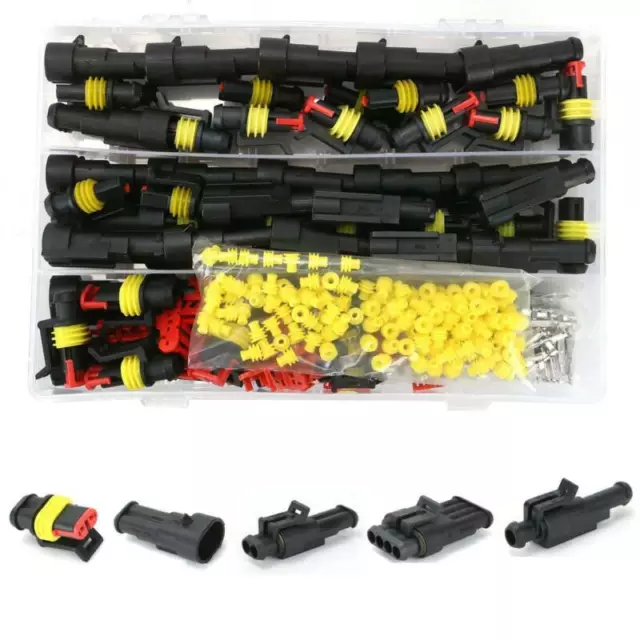 352pcs/26 Kits Car Waterproof Electrical Wire Cable Automotive Connector Plug AU