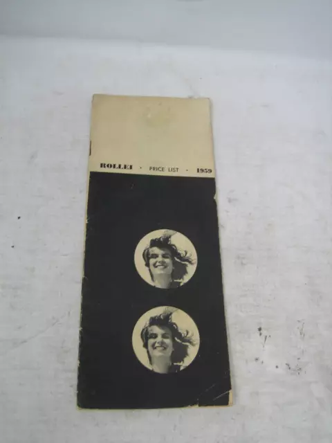 Vintage Rollei Price List 1959 Camera Burleigh Brooks Vtg 50S