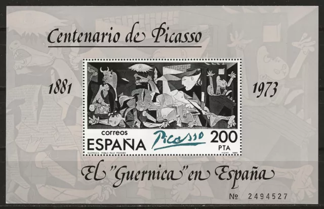 España 1981. Edifil 2631. Serie Completa "Hojita El Guernica En España". Mnh***