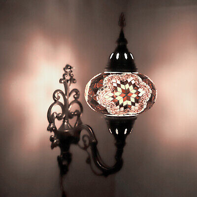 Applique murale en mosaïque faite à la main turque marocaine Lampe multicolore 2