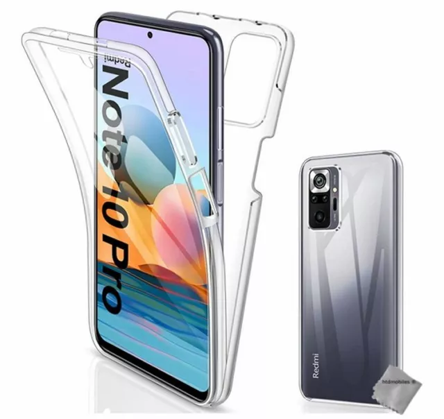 Housse etui coque gel 360 integrale Xiaomi Redmi Note 10 Pro + verre trempe - TR