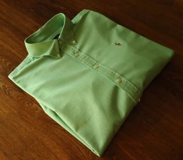 Camisas informales de hombre Ralph Lauren talla XXL Slim Stretch Oxford Verde