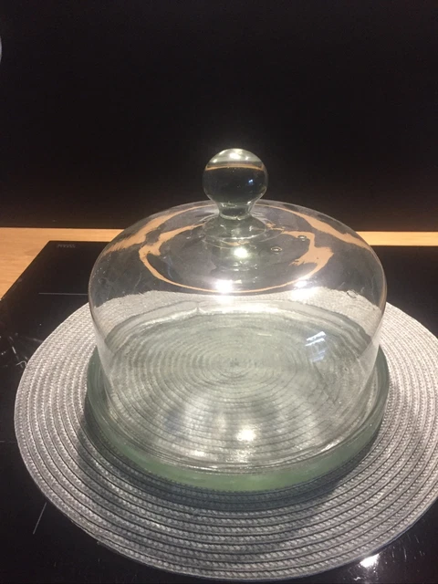 ANCIENNE CLOCHE À fromage ou beurrier en Terre cuite sculpté EUR 15,00 - FR