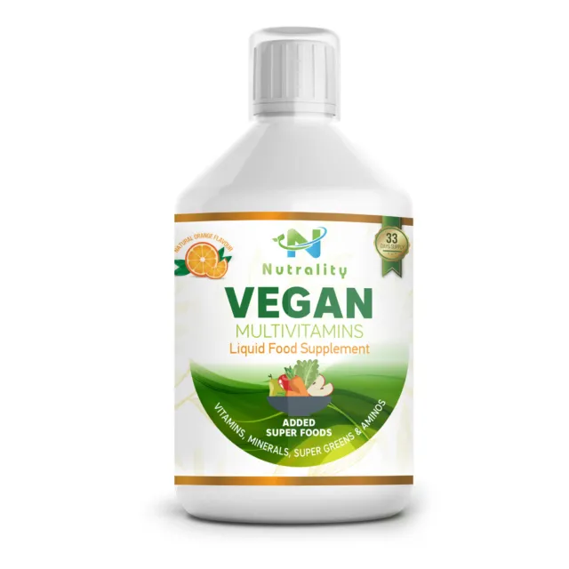 Nutrality Vegan Liquid Multivitamin Supplement, 500 mL