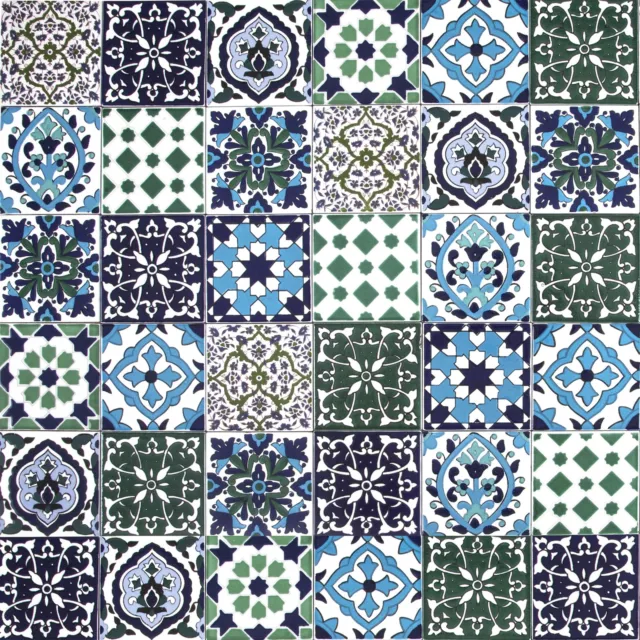 Carreaux Marocain Patchwork 50pcs Carrelage Intérieures Tunisiennes 10x10 -Muhit